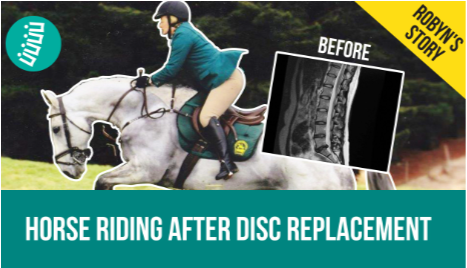 Patient story: horse riding after disc replacement